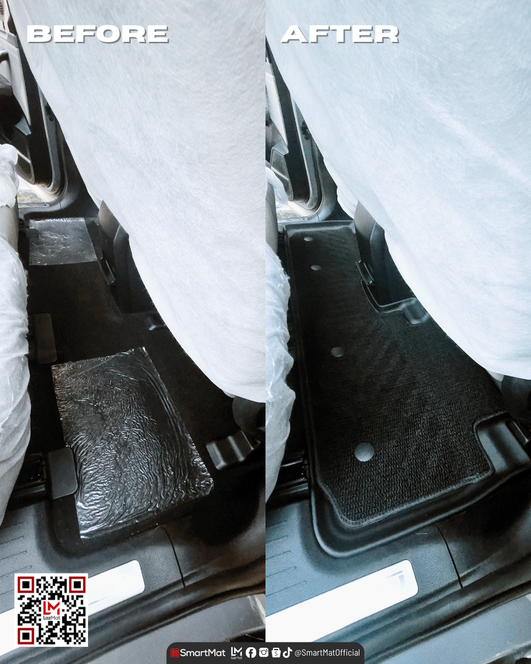 SmartMat Dual Layer Car Mat 3 Rows for BYD Tang DM-i 2024 up to latest