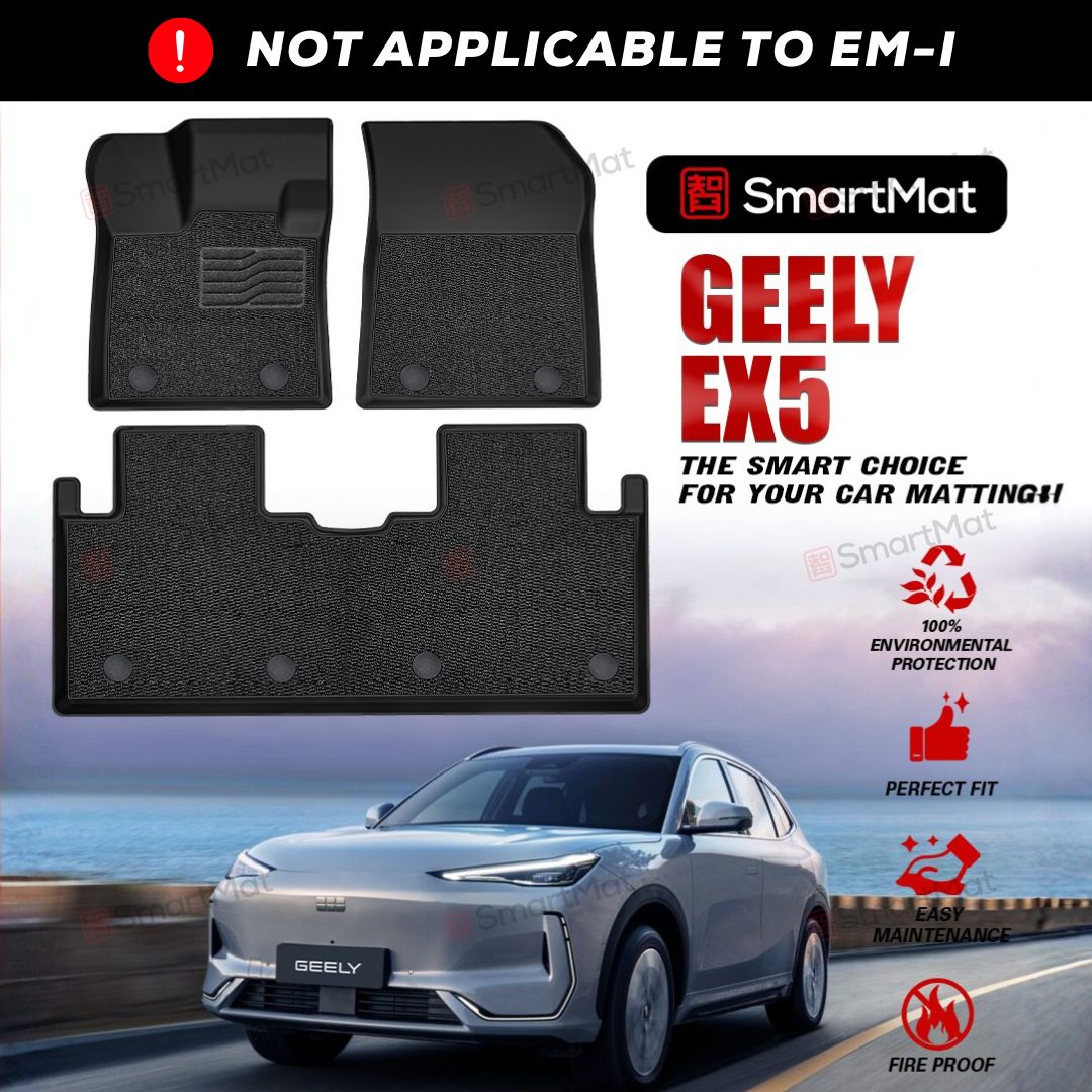 SmartMat Dual Layer Car Mat 2 Rows for Geely EX5 EV 2025 up to latest
