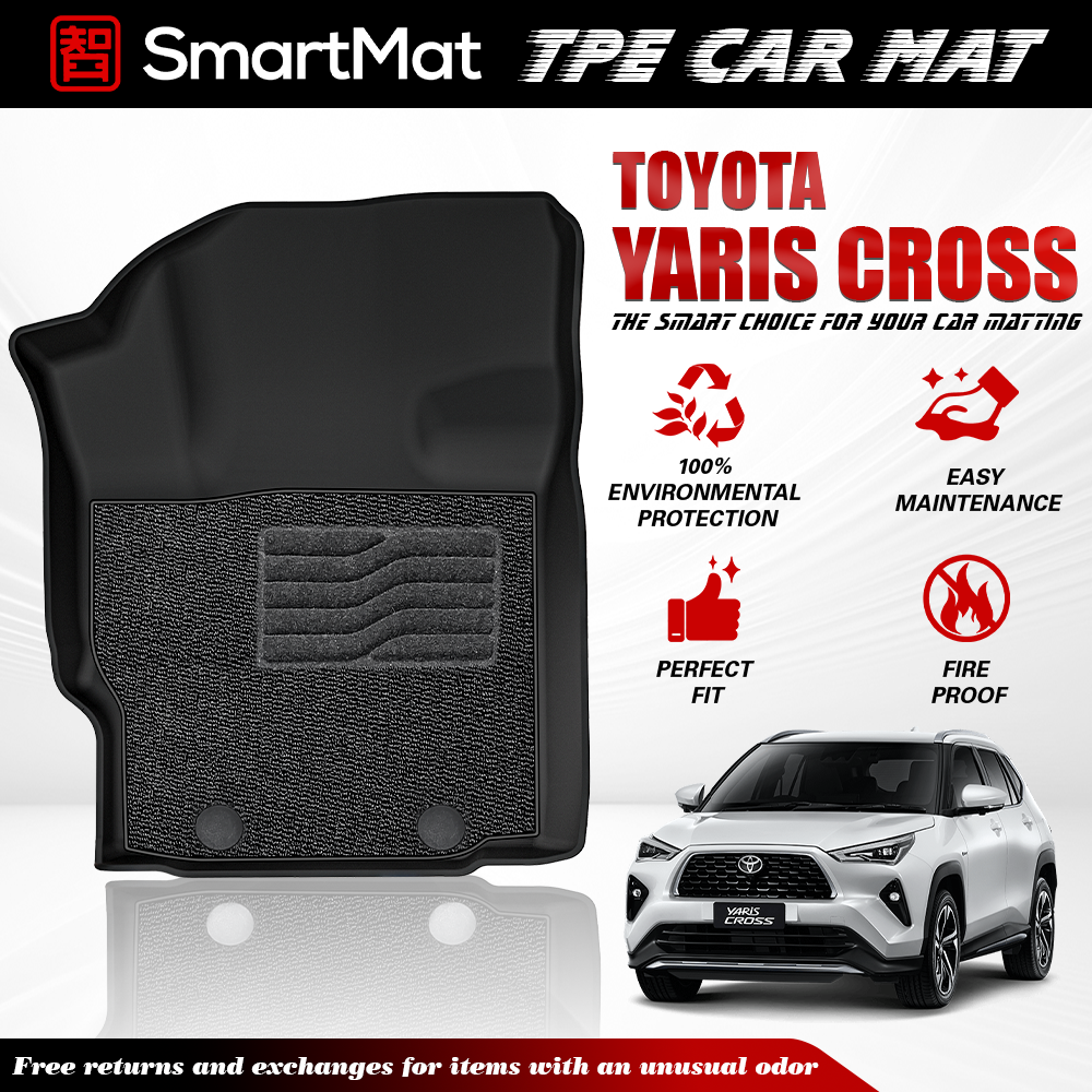 SmartMat Dual Layer Car Mat 2 Rows for Toyota Yaris Cross Gas 2023 up to latest