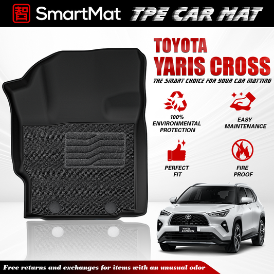 SmartMat Dual Layer Car Mat 2 Rows for Toyota Yaris Cross Gas 2023 up to latest