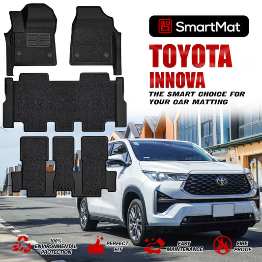 SmartMat Dual Layer Car Mat 3 Rows for Toyota Innova Zenix 2023 up to latest