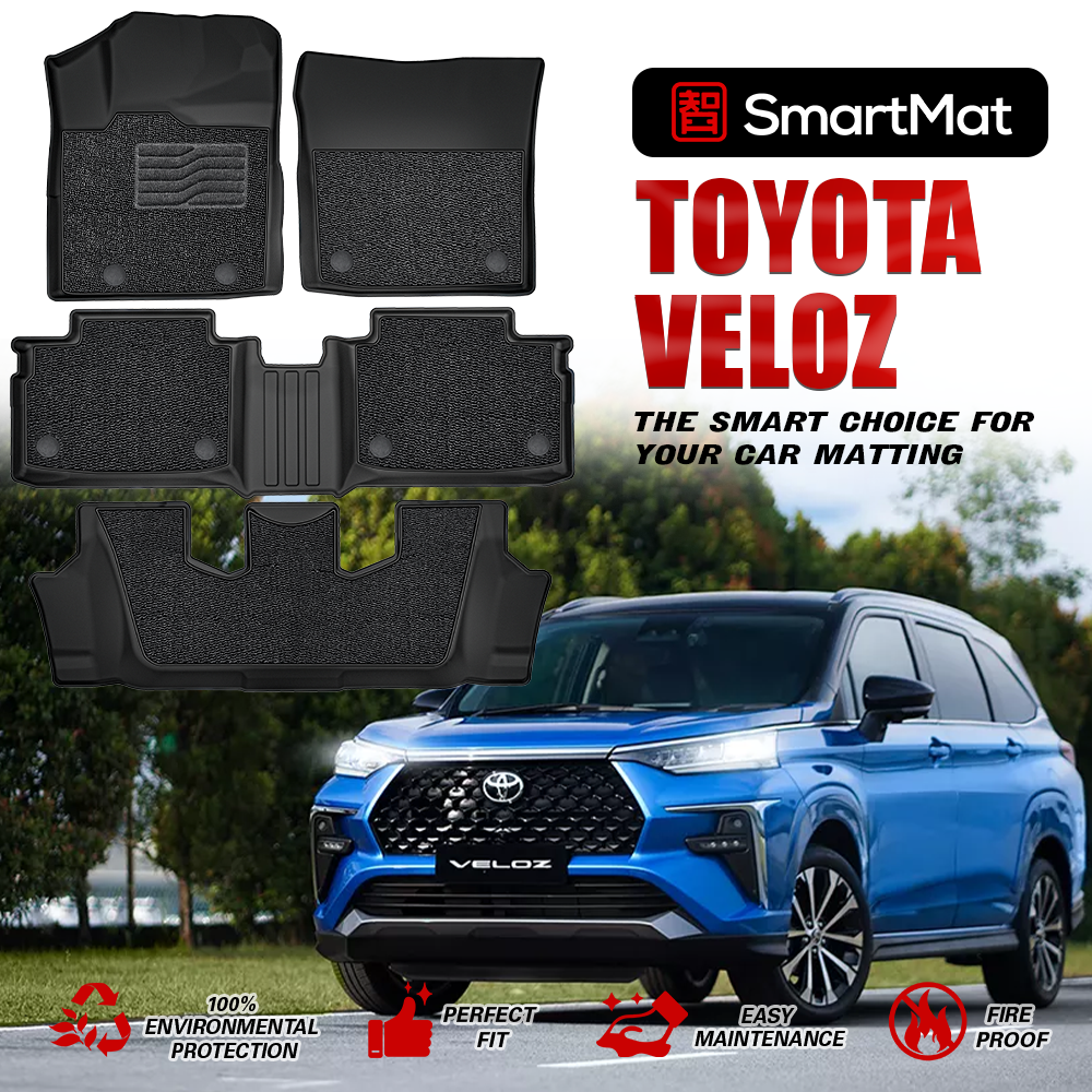 SmartMat Dual Layer Car Mat 3 Rows for Toyota Avanza/Veloz 2022 up to latest