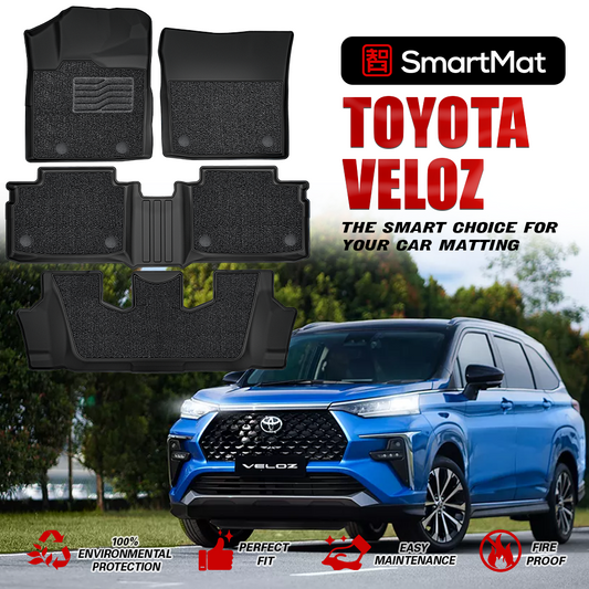 SmartMat Dual Layer Car Mat 3 Rows for Toyota Avanza/Veloz 2022 up to latest