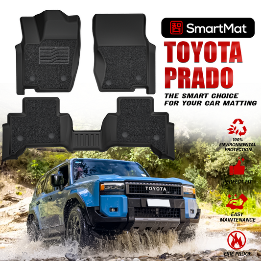 SmartMat Dual Layer Car Mat 2 Rows for Toyota Land Cruiser Prado LC250 2025 up to latest