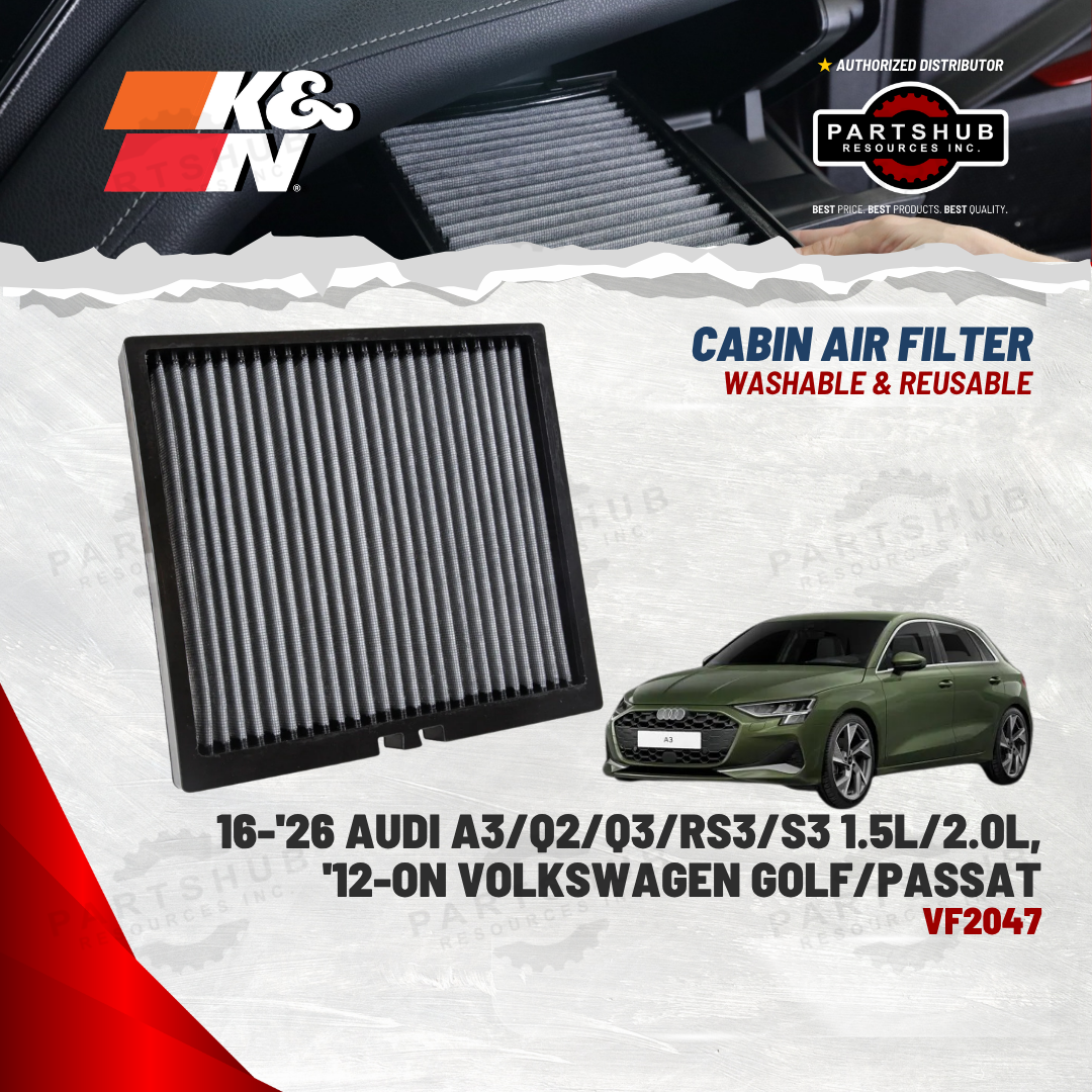 K&N CABIN FILTER (2012-2020 AUDI A3/Q2/Q3/TT/, VOLKSWAGEN Atlas/Jetta/Crafter)
