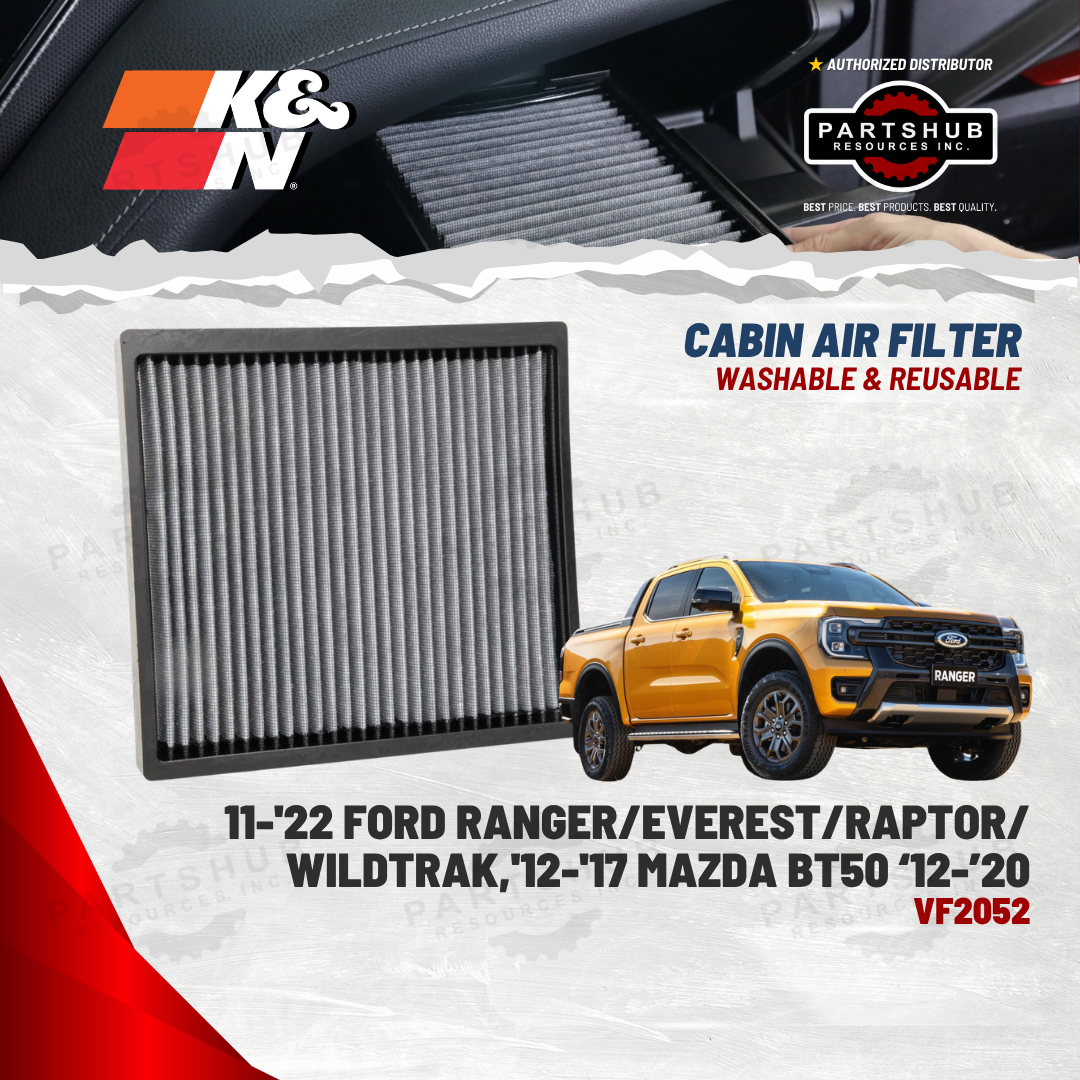 K&N CABIN FILTER (11-'22 FORD RANGER/EVEREST/RAPTOR/WILDTRAK,'12-'17 MAZDA BT50)