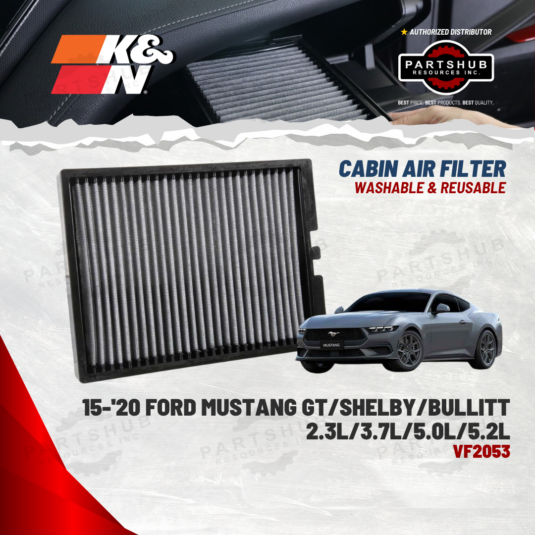 K&N CABIN FILTER (15-'20 Ford Mustang GT/Shelby/Bullitt 2.3L/3.7L/5.0L/5.2L)