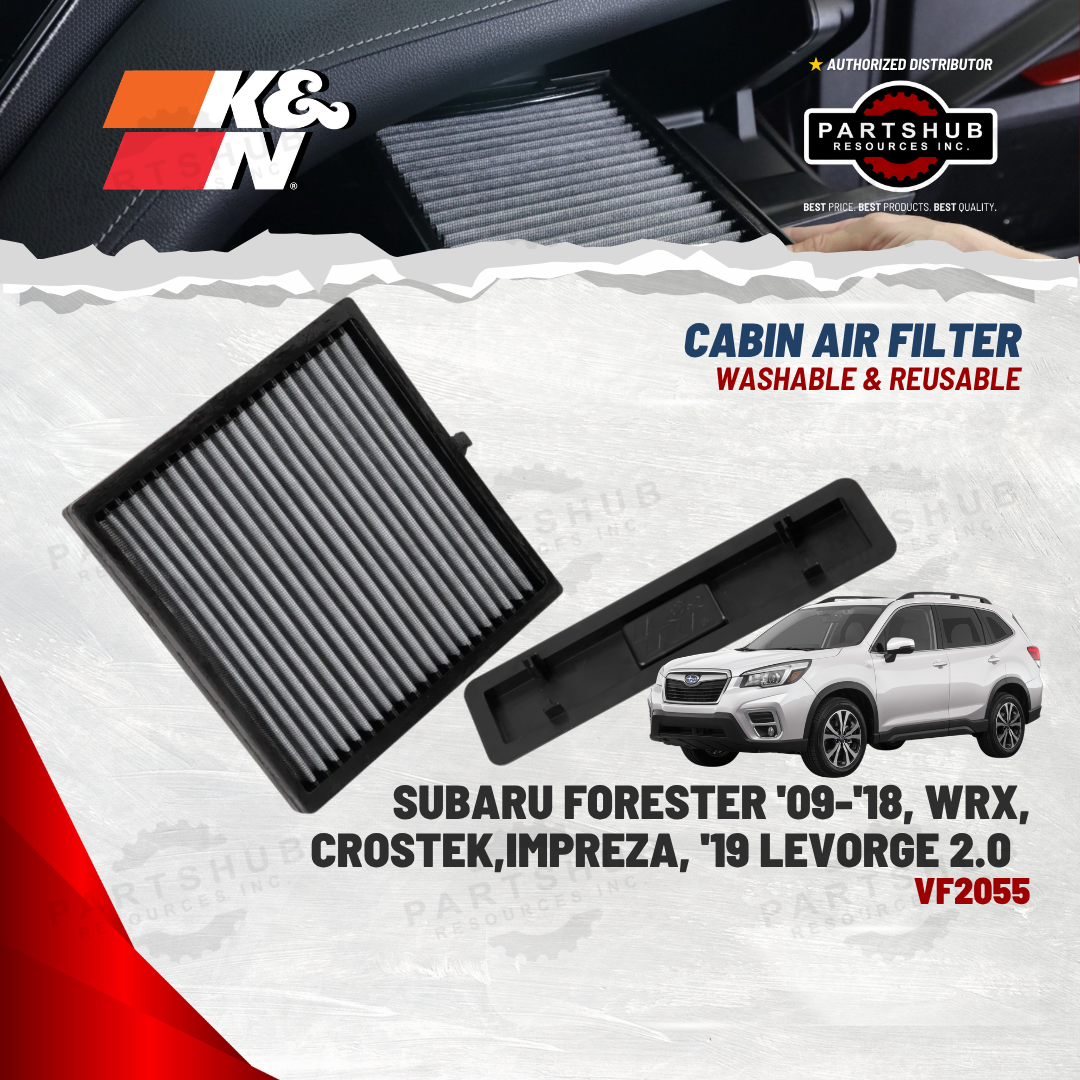 K&N CABIN FILTER (SUBARU FORESTER '09-'18, WRX, CROSTEK,IMPREZA, '19 LEVORGE 2.0)