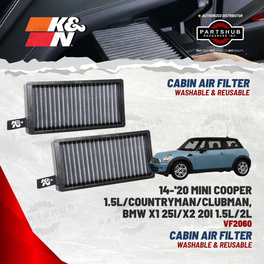 K&N CABIN FILTER ('14-'20 Mini Cooper 1.5L/Countryman/Clubman, BMW X1 25i/X2 20i 1.5L/2L)