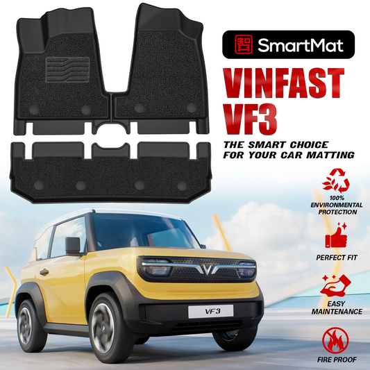 SmartMat Dual Layer Car Mat 2 Rows for Vinfast VF3 2024 up to latest