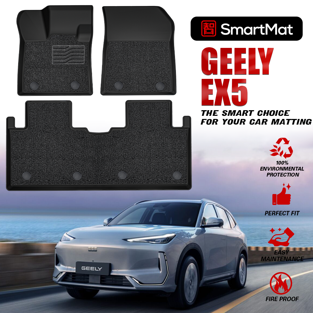 SmartMat Dual Layer Car Mat 2 Rows for Geely EX5 Galaxy E5 2025 up to latest