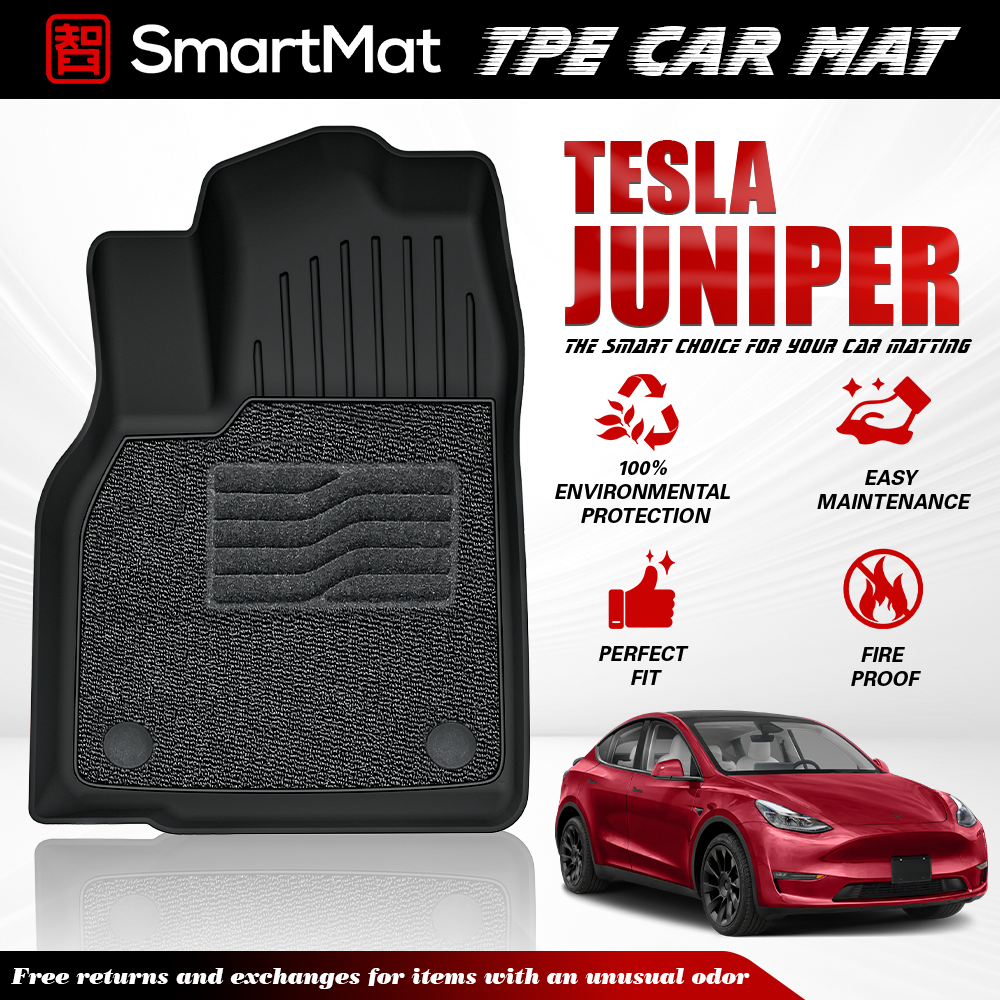 SmartMat Dual Layer Car Mat 2 Rows for Tesla Model Y Juniper up to latest